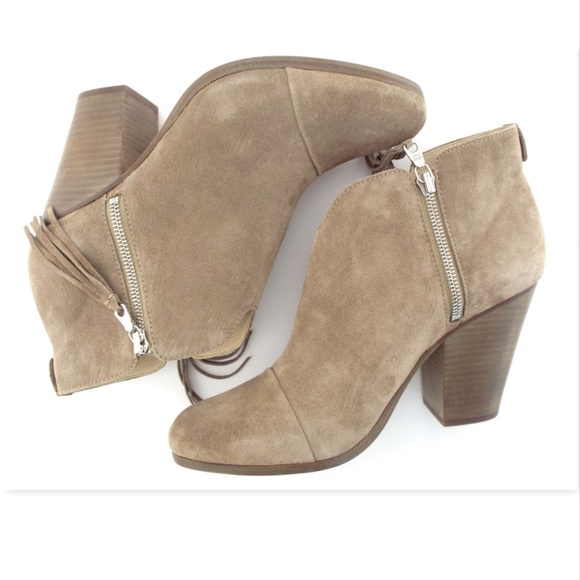 New Rag&Bone Stone Suede Cap Toe Fringe Booties 41 - Picture 6 of 8